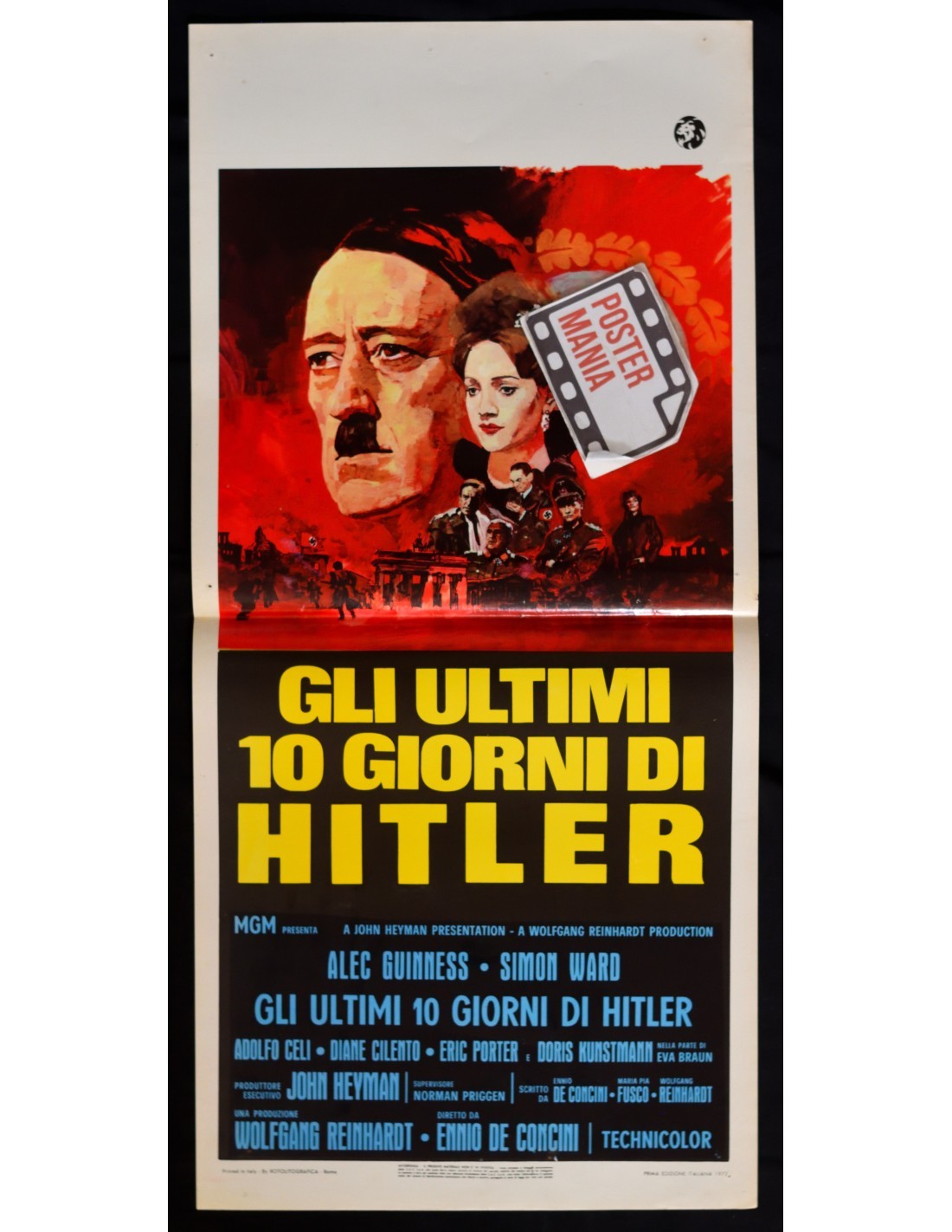 Locandina originale film Gli ultimi 10 giorni di Hitler (1974) - Regia di Ennio De Concini