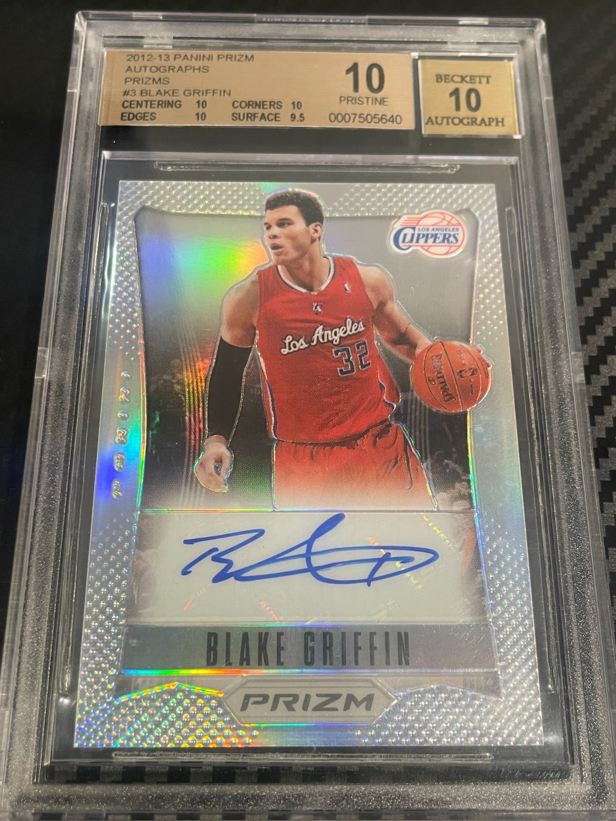 2012 Prizm Blake Griffin Silver Prizm Auto /25 BGS 10/10 Pristine #3 Clippers