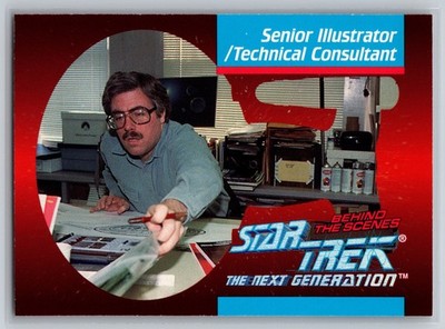 1993 SkyBox Star Trek TNG Behind Scenes BTS08 Senior Illustrator Tech Card