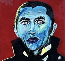 Dracula as played by Bela Lugosi Pop Art Square Print