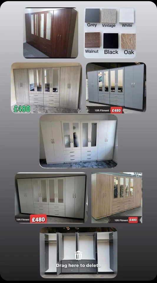 Brand New Beautiful 2 Doors White/Pink Wardrobe FULL SET For Girls Only £250 ❤️  - Image 4 of 4