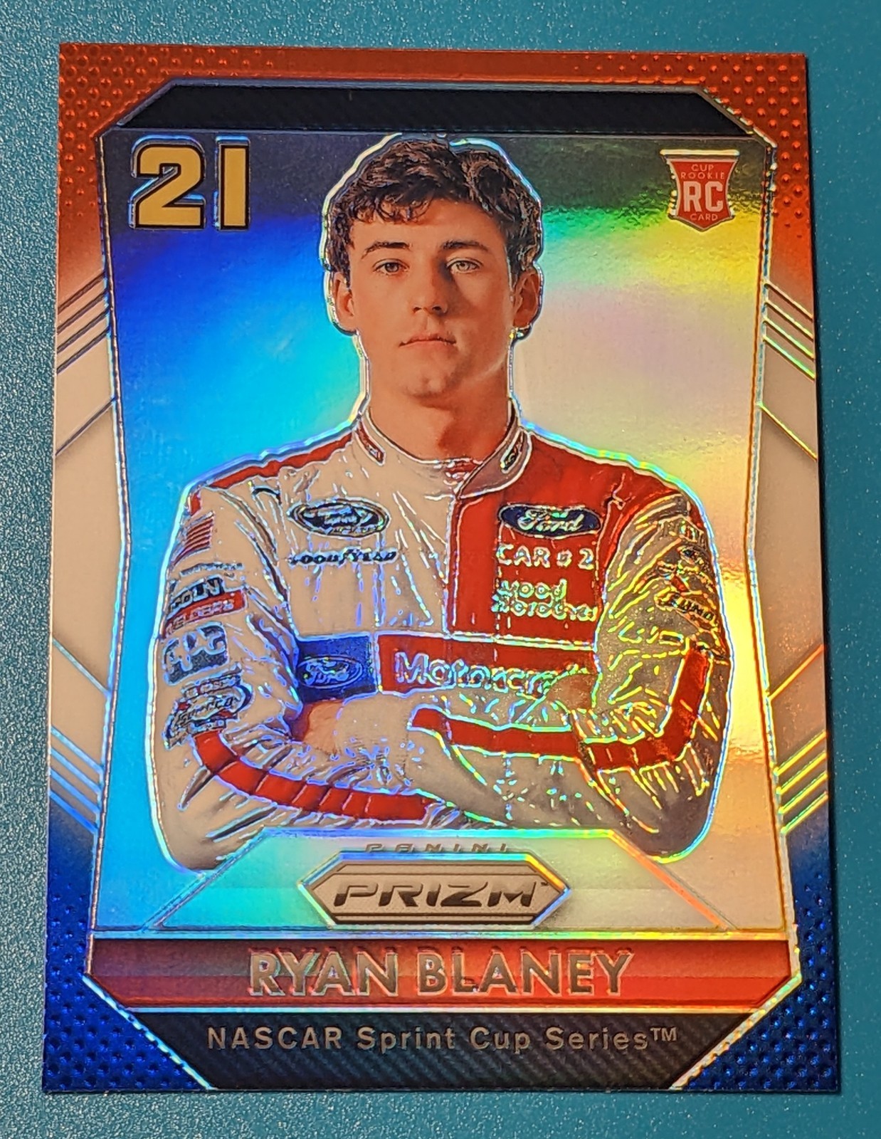Ryan Blaney 2016 Prizm Racing Rookie Card RC Red White & Blue Prizm #26 NASCAR
