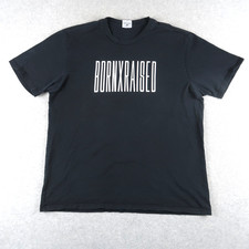Born X Raised Big Logo Los Angeles Black T Shirt Size Large L