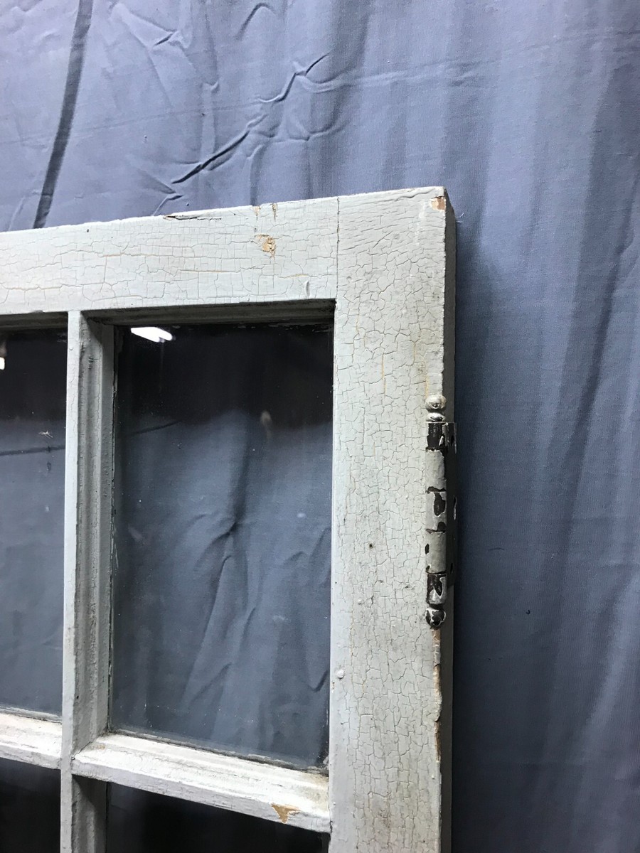 値下げ可】freeliberalist × Classic Of Windows Antique Pair 18 Lite Shabby Glass Chic Casement Windows 22x62 Blue