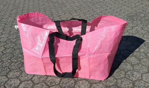 1x IKEA SLUKIS, Tasche groß, rosa, 71l bis 25kg für Leergut, Umzug ...