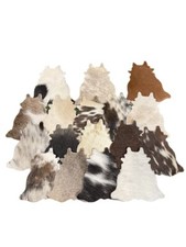 Single Cowhide Coasters / Mini-Cowhides 4"x4" / Bar Accessories - FREE SHIPPING 