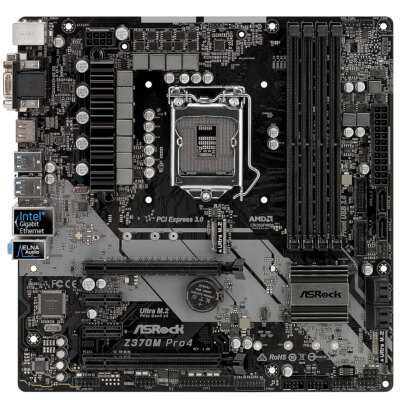 ASRock Z370M PRO4 Motherboard LGA 1151 4*DDR4 RAM Slot VGA DVI  HDMI
