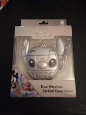 Disney 100 Stitch True Wireless Earbud Case Cover Silver Carabiner Ripped/Pkg