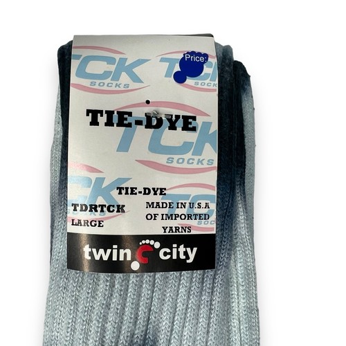 TCK Tie Dye Multisport Tube Socks Soccer Softball Size Large Navy Blue 2 Pair - Picture 3 of 3