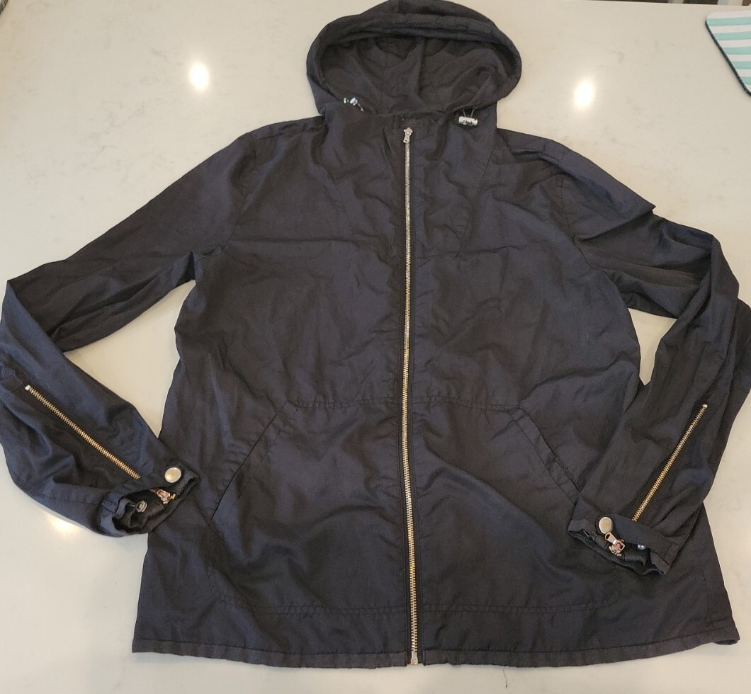 Water Repellent Zara Rain Jacket Mens Zara Blk Windbreaker Jacket