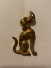 Antique Walt Disney Brass Brooch Pin Pluto Go...