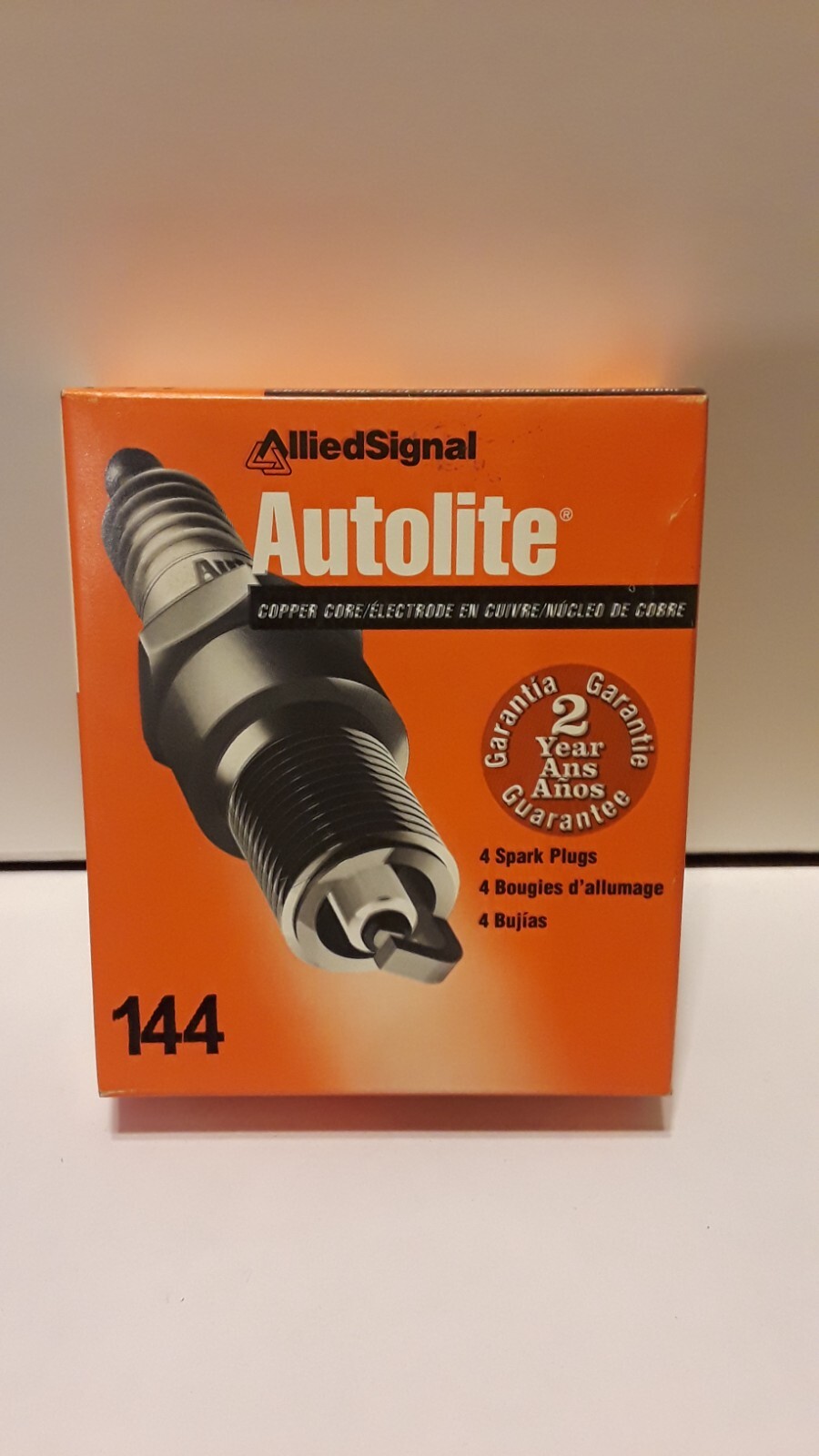 NOS Autolite Copper Core Spark Plugs New Box of 4 Part # 144