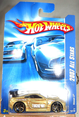 2007 Hot Wheels #152 All Stars NISSAN Z Gold Variation w 2007 Hot Wheels #152 All Stars NISSAN Z Gold Variation w