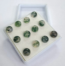 AAA Natural Moss Agate Cabochon Round Shape Loose Gemstone