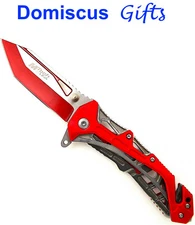 8" NEW! MTech Spring Assisted Red Grey Sport POCKET KNIFE Folding Knives MT-A997