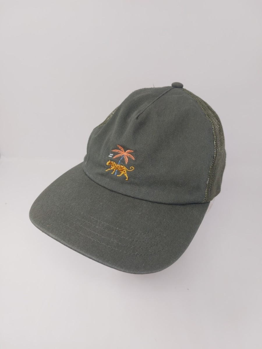 Billabong Soft Front Leopard Palm Tree Logo Snapback Hat
