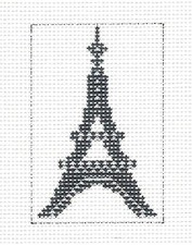 Eiffel Tower Sm. Insert handpainted Needlepoint Ornament by CH Designs  Danji