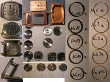 Gehäuse Deckel Lünetten Glasringe vintage für Armbanduhren Auswahl selten Repair