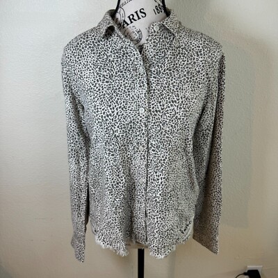Rails Womens Extra Small Shirt Charli Sand Cheetah Animal Long Sleeve Button Dwn