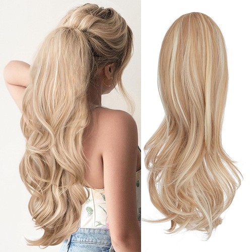 200g Real As Human Thick Drawstring Ponytail Clip In Hair Extension Pony Tail US - Picture 47 of 48