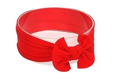 Baby Girl's Toddler Bow Knot Headbands Soft Nylon Headband for Daily Life Red