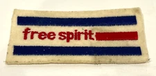 Free Spirit Embroidered Sew On Patch Sears Bicycle Soft Felt 1970s RARE 4.5" VTG