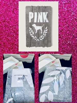Victoria's Secret PINK Faux Fur SHERPA BLANKET Reversible 60” x 72