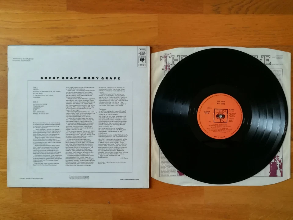 MOBY GRAPE - Great Grape - LP 1974 (VG++/EX) - Photo 2/2