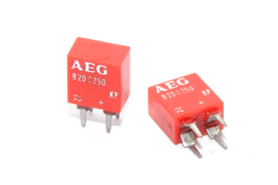 2x Vintage Gleichrichter AEG Typ B20C250, 20 V / 250 mA, Bridge Rectifier, NOS