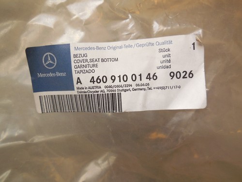 Mercedes W460 Front Seat Cushion fabric COVER NEW A4609100146 4609100146 - Picture 4 of 5