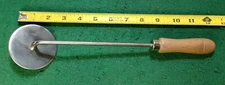 Vtg Iron Wooden Handle Round Caramelizer 2.75" In Dia. No Maker's Mark
