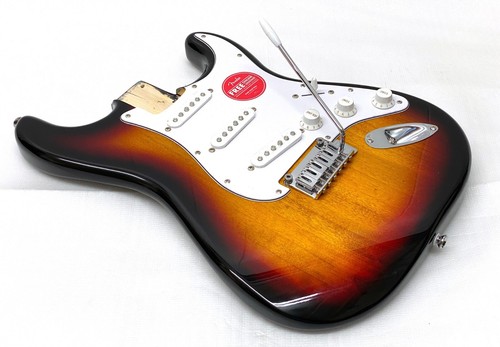 OEM Fender Squier STRAT BODY w/ 2-POINT TREMOLO 3-Tone Sunburst Guitar Affinity - Picture 6 of 19