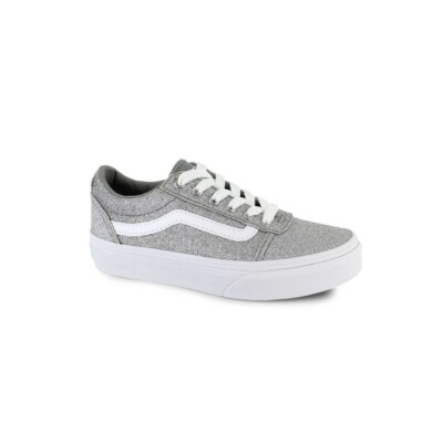 VANS glittery silver girls shoes size