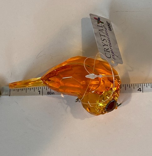 Ganz Crystal Expressions Acryl orange Vogel Ornament mit Sonnenblume - Bild 4 von 6