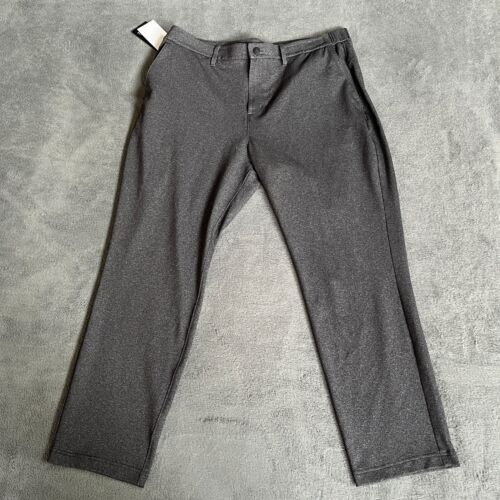 Public Rec Charcoal Black Athleisure Travel Stretch Casual Pants Men Size 38x30