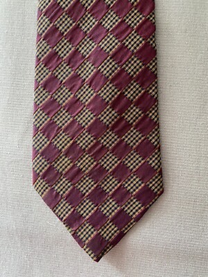 Vintage elegante RINALDO CARELLI für Krawattenständer Vintage strukturierte Seidenkrawatte rot 1980