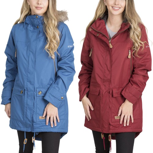 Trespass Womens Clea Waterproof Long Parka Jacket Coat eBay