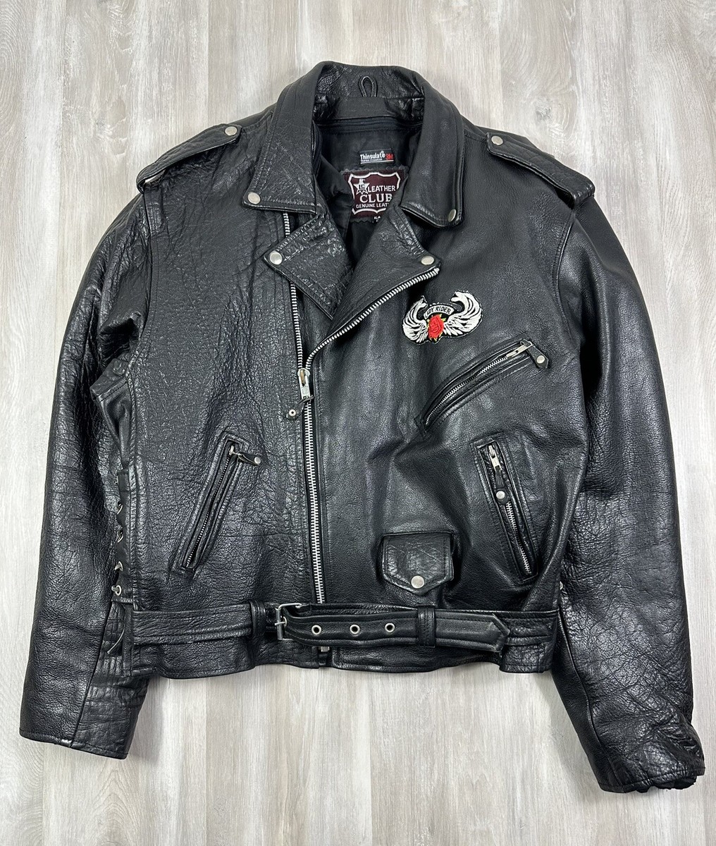 Vintage LC Leather Club Size 54 Heavy Buckle Motorcycle Vintage LC Leather Club Size 54 Heavy Buckle Motorcycle