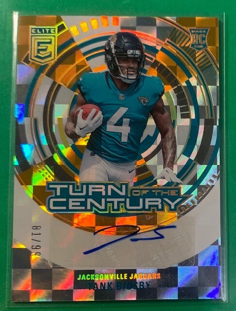 2023 PANINI DONRUSS ELITE ORANGE TURN OF CENTURY TANK BIGSBY AUTO RC #81/99