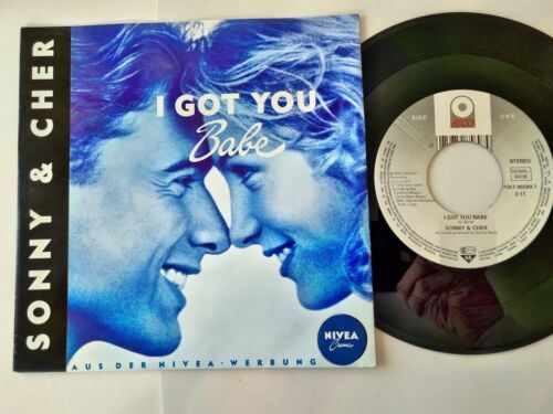 Sonny & Cher - I got you babe/ The beat goes on 7'' Vinyl Germany NIVEA COVER - Afbeelding 1 van 5