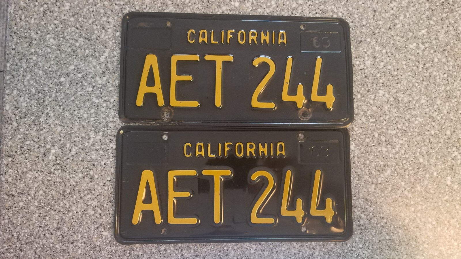 1963 California License Plates, DMV Clear Guaranteed, YOM eBay