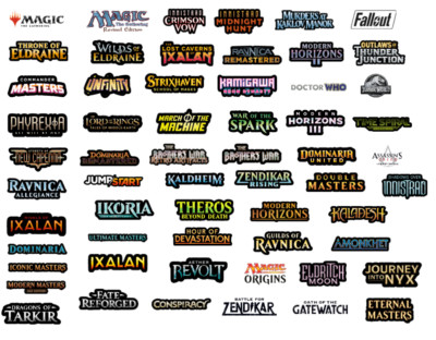 Magic The Gathering Set Binder Sticker ''Side of Binder'' (3.5'' or less)