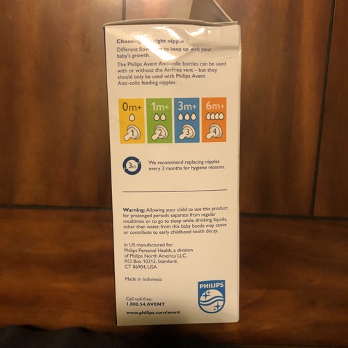 Avent Anti Colic Bottle With Air Free Vent 9 oz 3 Pack - Blue 1m+ - Picture 4 of 4