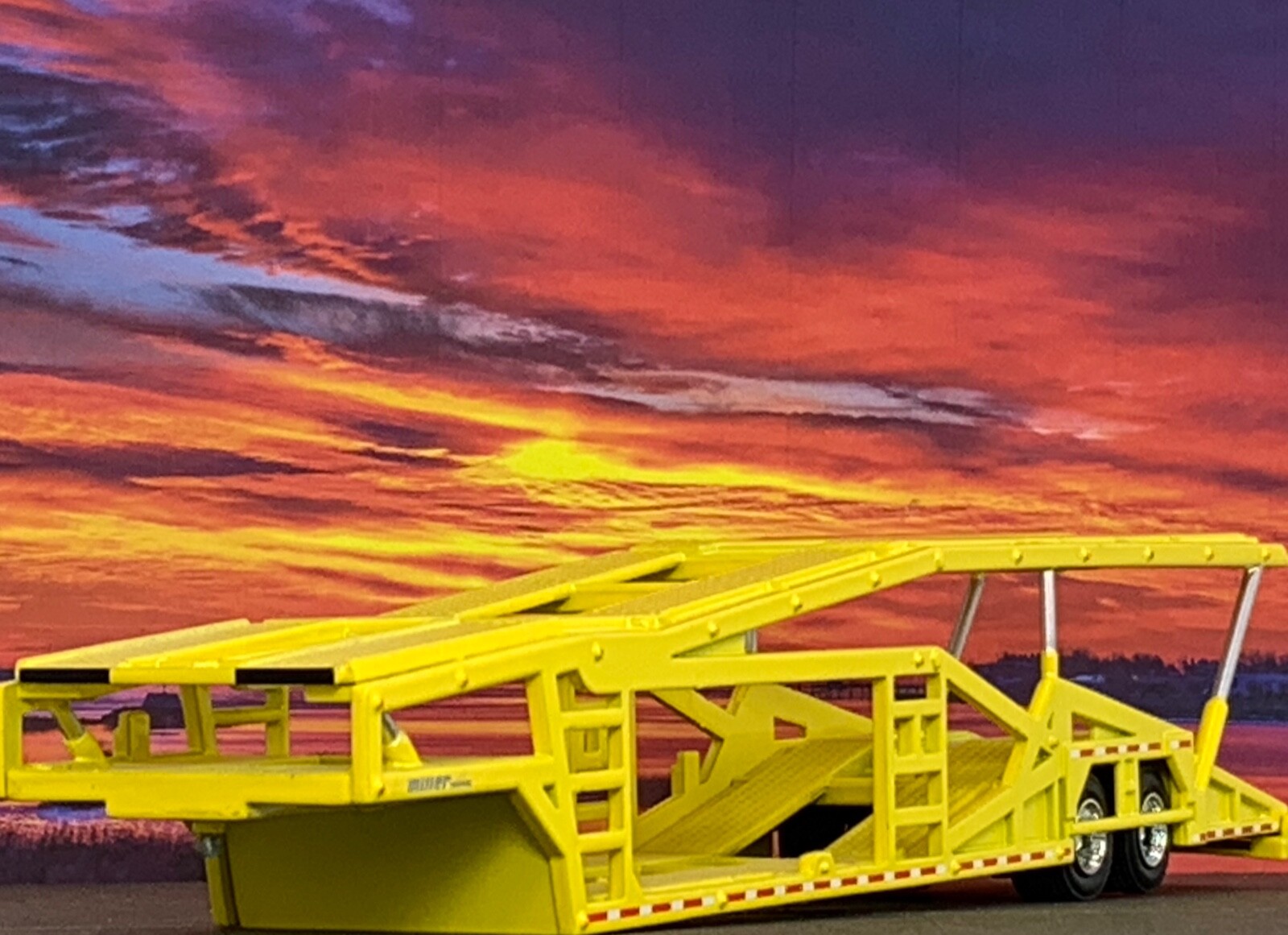 1/64 SPECCAST YELLOW 5 CAR MILLER CAR CARRIER TRANSPORT TRAILER eBay