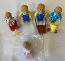 McDonald's 1986 Fuzzy Berenstain Bears Family Happy Meal Toys Lot Of 8