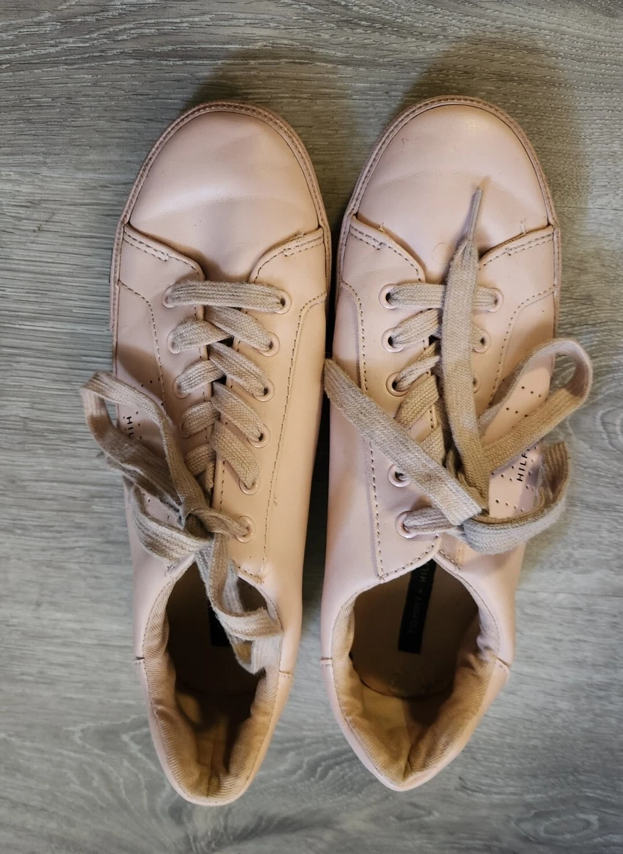 Tommy Hilfiger Shoes Sneakers Women s Sz 8.5M Mauve Rose Gold Pink Lace Up 8 1 2