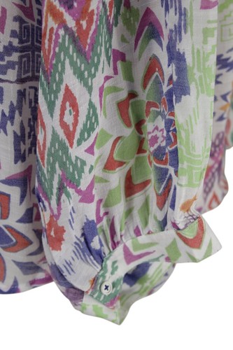 Anthropologie Maeve Brynna Blouse size M Dolman Sleeve Aztec Floral Print - Picture 8 of 18