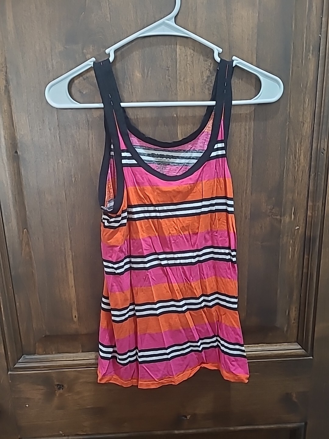 DKNY Striped Multicolor Tank Top in Size Medium-image