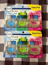 Febreze Plug in Refills Assorted Scent 6 Total (Downey, Gain, Linen & Sky)