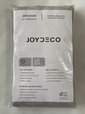 Joydeco, Thermal Insulated Blackout Curtain, Off White, 2 Panels, 52" x 95"
